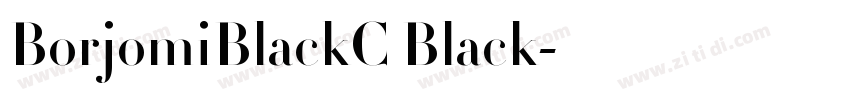 BorjomiBlackC Black字体转换
